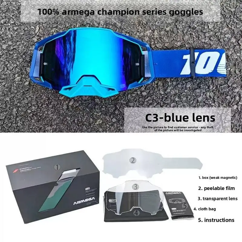 100% armega champion series goggles Quick Release Off-Road Motorcycle Goggles -Pro Motocross MX ATV Dirt Bike Racing Goggles, Anti-Fog UV Protection Lens, Adjustable Strap,Shockproof Eye Protection for Outdoor Adventure Riders Motorbike Gear 100% armega champion series goggles Quick Release Off-Road Motorcycle Goggles -Pro Motocross MX ATV Dirt Bike Racing Goggles, Anti-Fog UV Protection Lens, Adjustable Strap,Shockproof Eye Protection for Outdoor Adventure Riders Motorbike Gear