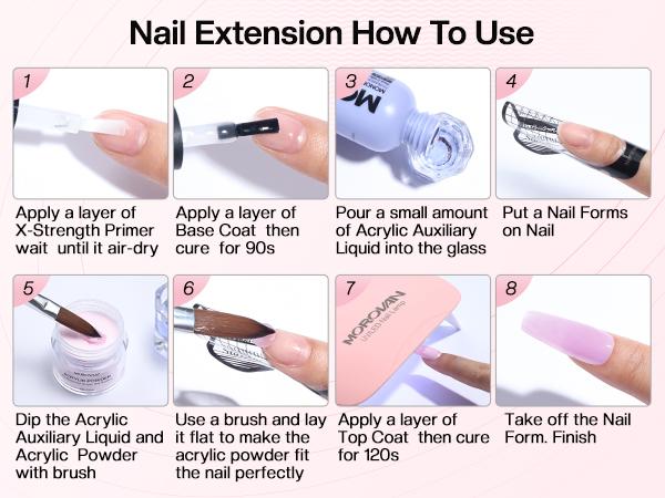 MOROVAN Acrylic Nail Elysium Kit with Everything: for Beginners Elysium Series Gel Liner Nail Art with Nail Charms Nail Drill UV Lamp - Nails Kit Acrylic Set with Glitter Acrylic Powder Complete Acrylic Nail Supplies