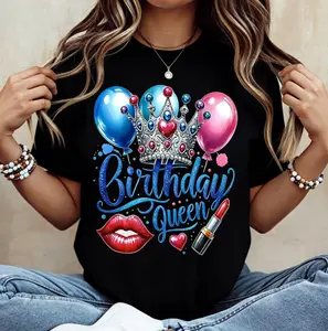 Birthday Queen Gift Tee | Perfect Gift for Birthday Girls, Glam Fans & Party Lovers
