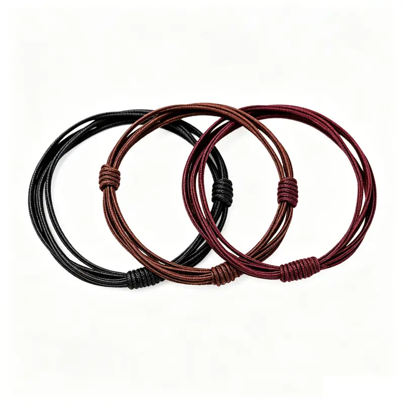 Unisex Solid No-Damage Elastic Hair Scrunchie Hair Tie - One Size, Gentle Hold, No Snag, No Pull, Smooth, Tangles-Reducing 1PC Fashion Accessory for Daily & Casual Occasions
