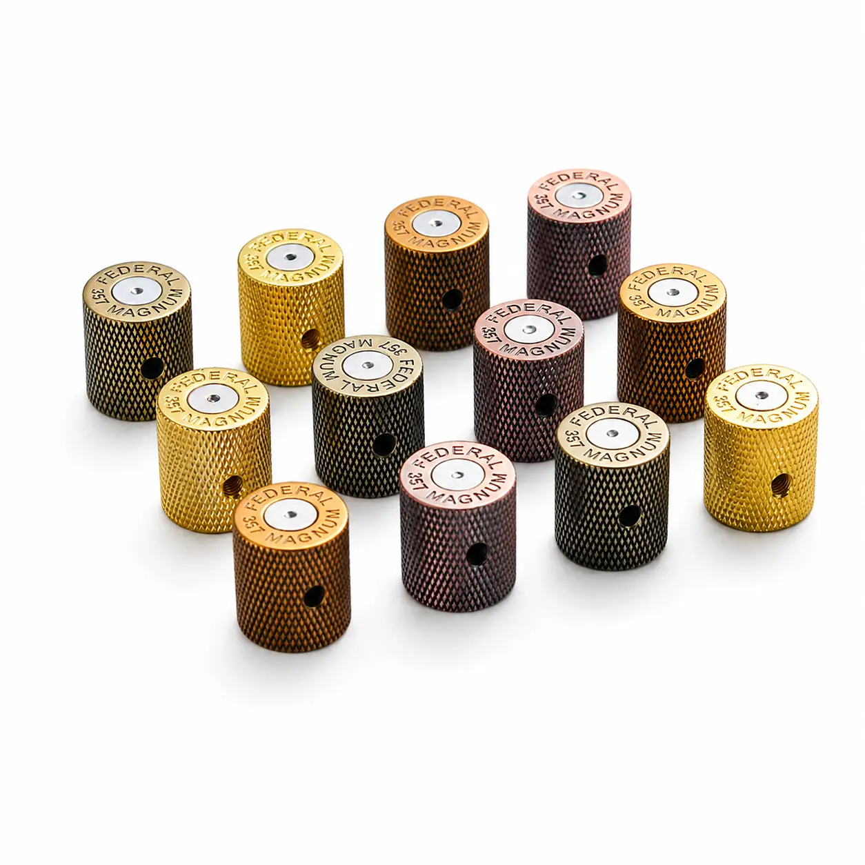 Guyker  Knobs with 6mm Dia 3 Pcs. Shaft Pots - Brass Bullet Case Style Tone and Volume Control Potentiometer Knob Replacement for Precision Electric  or Bass
