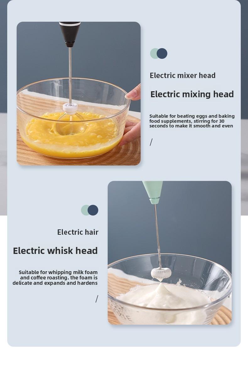 Handheld Milk Frother for Coffee, Rechargeable Electric Whisk with 3 Heads 3 Speeds Drink Mixer Foam Maker For Latte, Cappuccino, Hot Chocolate, Egg, Christmas Gifts，Black Friday Online Event