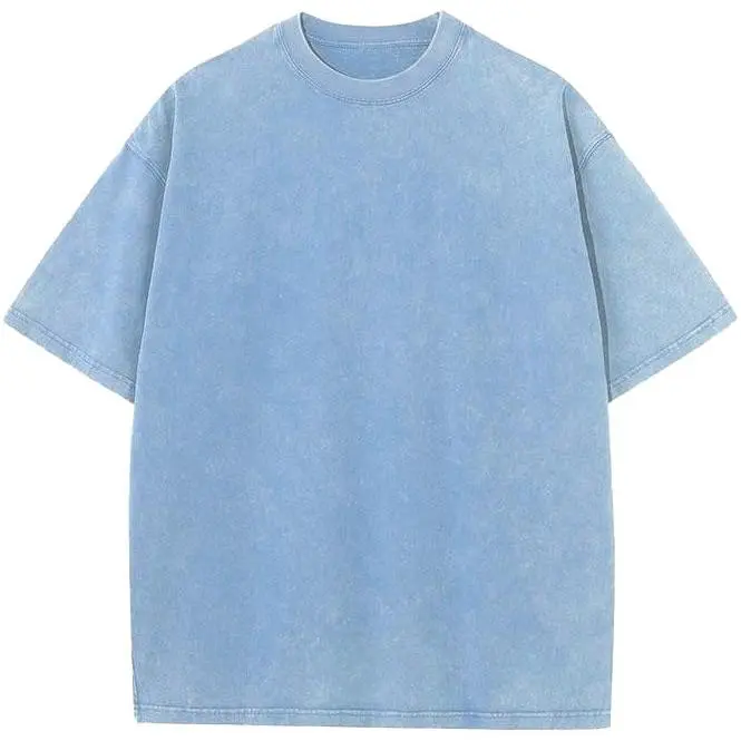 PURECIAGATRADE Menswear Short-Sleeve Plain T-Shirt (S-5XL) - 230g Heavyweight, Acid Washed, Oversized, Drop Shoulder, Retro Pepper Gray, Boxy Fit, Foldable, Y2K Aesthetic Casual Crewneck Blank Top,summervibes Tshirt