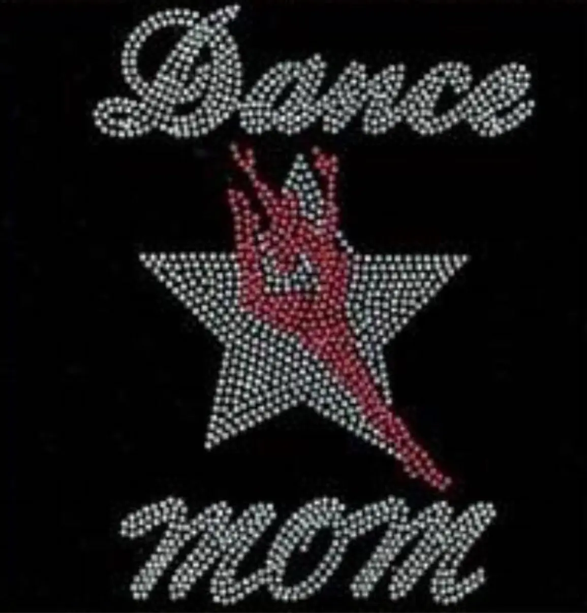 Dance Mom 7.58"x10.32" Rhinestone Iron On Transfer