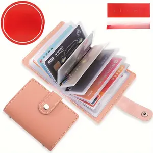 New Anti-theft ID Credit Card Holder Fashion Women's 26 Cards Slim PU Leather Pocket Case Purse Wallet bag for Women Men Female