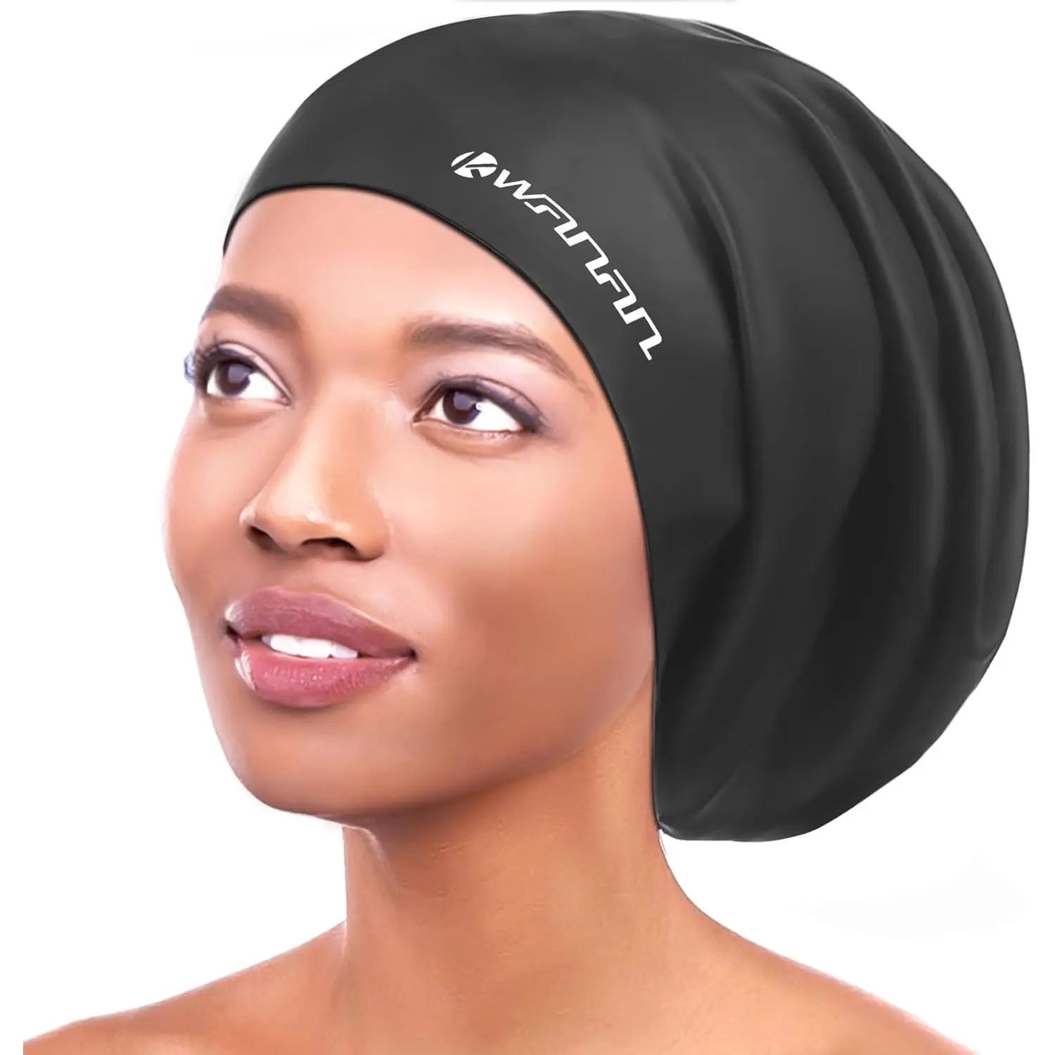 Swim Cap for Long Hair and Protective Styles- Swimming Cap for Men and Women with Dreadlocks, Weaves, Extensions, Braids, Curls, and Afros-Keep Hair Dry