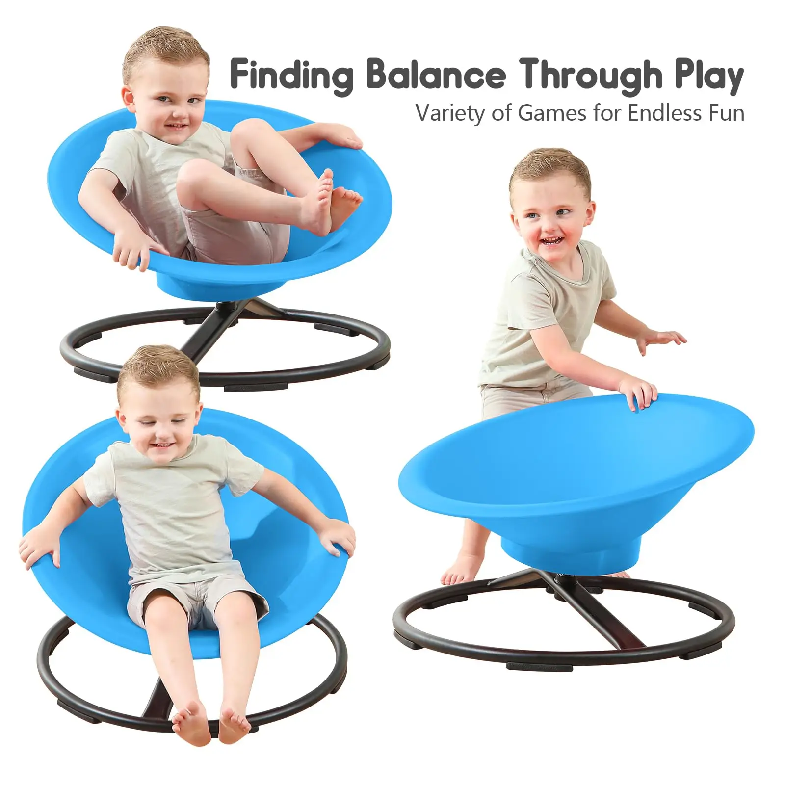 Kids Sensory Swivel Chair, Sit-and-Spin Toy,Boost Balance and Coordination in Kids, Sit and Spin Swivel Chair for Kids Toddlers, Sensory Spinning Seat