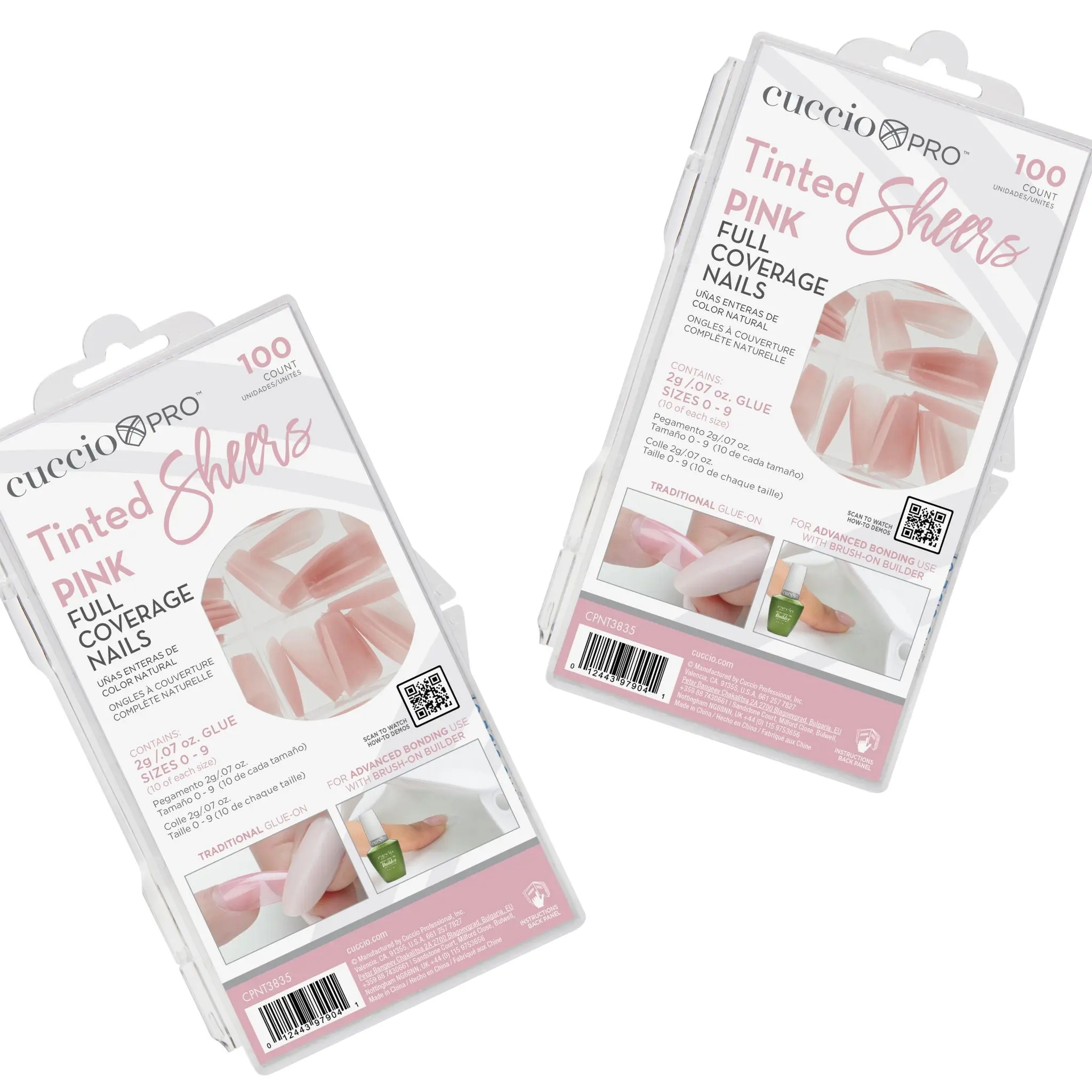 BOGO: Buy one get one FREE! 100 ct. Full Coverage Tips Tinted Sheers PINK - 200 Count total