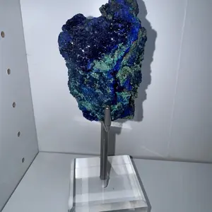 Natural Azurite and Malachite Crystals from Russia