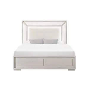 Clara Beige Full Bed With Led