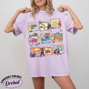 Comfort Color Retro Channel Movie TV Shirt, Phineas And Ferb Lizzie McGuire High School Musical Channel Tee, Walt World, Disneyland, Family Trip 2026