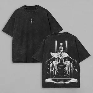 Sousuke Aizen Bleach Printed Unisex Washed T-Shirt13