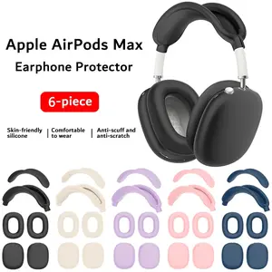 Silicone Earphone Protector Case for Apple AirPods Max Headphones, Dustproof Shockproof Headset Cover, Durable Protective Shell