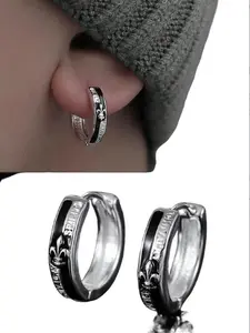 Men's Fashion Night Earrings Set, 2 Punk Studs with Unique Design, Perfect for Casual Daily Wear & Holiday Gifts