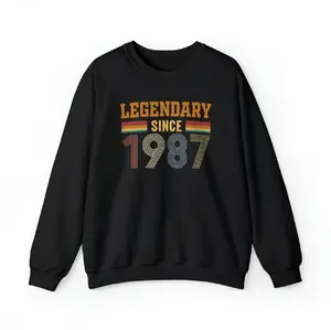 1987 Sweatshirt,1987 Birthday Sweatshirt, 1987 Sweat, 1987 Birth Year Sweatshirt, Born in 1987 Sweatshirt, Birthday Gift for Men and Women, Aesthetic, Trendy, T-shirt, Sweatshirt, Hoodie
