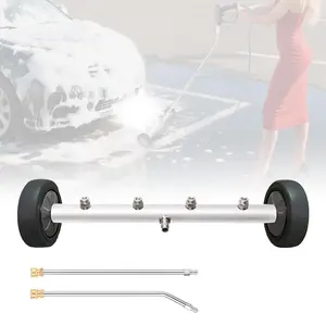 High-Pressure Car Underbody Cleaner, 4 Spray Nozzles, Large Spraying Area, Electric Wash Machine with 2 Extension Rods, Dual Use for Floor & Car Bottom Cleaning, Car Wash Equipment