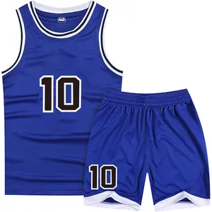 Kids Basketball Jerseys # 10 Athletic Scrimmage Tank Top Shorts Sport Sets for 5-12 Years Girls and Boys