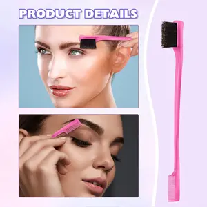 Multi-Function Eyebrow Brush with Edge Control Comb for Hair Styling, Dyeing, and Flyaway Control Makeup Tool