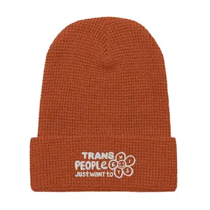 Trans People Just Want to Exist Waffle beanie
