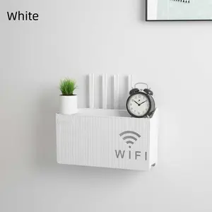 1pc 24cm/9.45in/14cm/5.5in WiFi Router Storage Box - Deluxe Wall-Mounted Decorative Modem Rack with Hidden Cover and Cable Management System - Country Home Organization Solution, Suitable for Most Routers