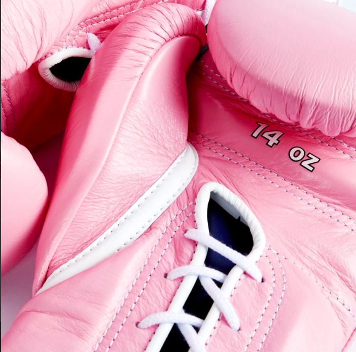 Winning Boxing Gloves Lace Up Pink 14oz.