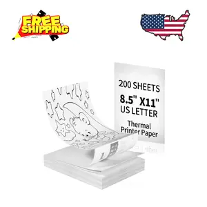 Thermal Printer Paper 8.5” x 11”, US Letter Thermal Papers 200 Sheet.