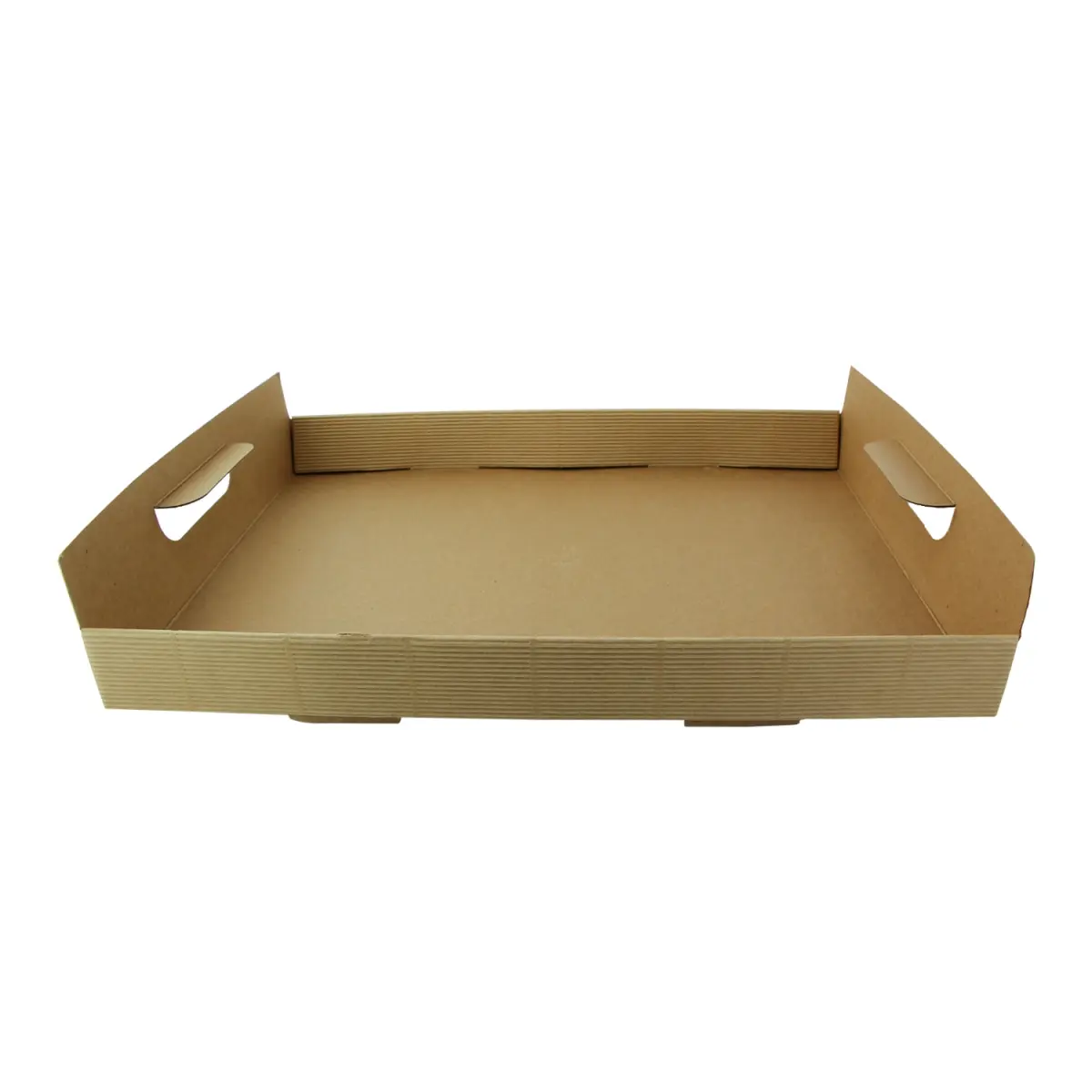 Packnwood 210KTRAY4631 Disposable Kraft Paper Tray - 17.7x12.1x3.1 in, 100-Piece Large Tray for Kitchen, Home & Festive Party Supplies