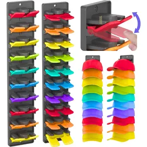 Hat Organizer for Baseball Caps 2 Packs with-in Clips - Wall Closet Hat Rack Holder, for Door/Closet Display Hat Racks Hanger (& Screws)