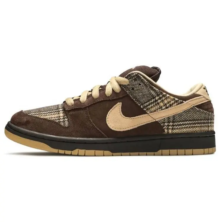 Nike SB Dunk Low Tweed Skate Shoes Men's Brown 304292-223