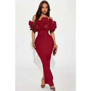 Rosetta Bandage Gown - Red