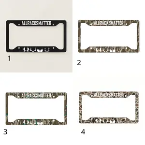 All RACKS MATTER Custom Aluminum License Plate frame, Personalized Vanity Tag, Blank Aluminum Plate frame, 12.3×6.5 License Plate frame 4 Pre-Drilled Holes