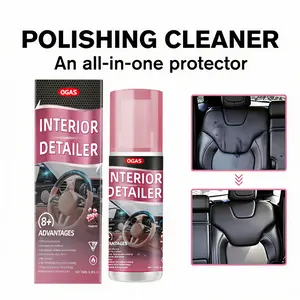 100ml Car Interior Cleaning Spray, Multifunctional Leather Plastic Rubber Polishing Agent with UV Protection Anti-Aging Function, Easy-to-Use Spray Cleaner for Daily Car Interior Care