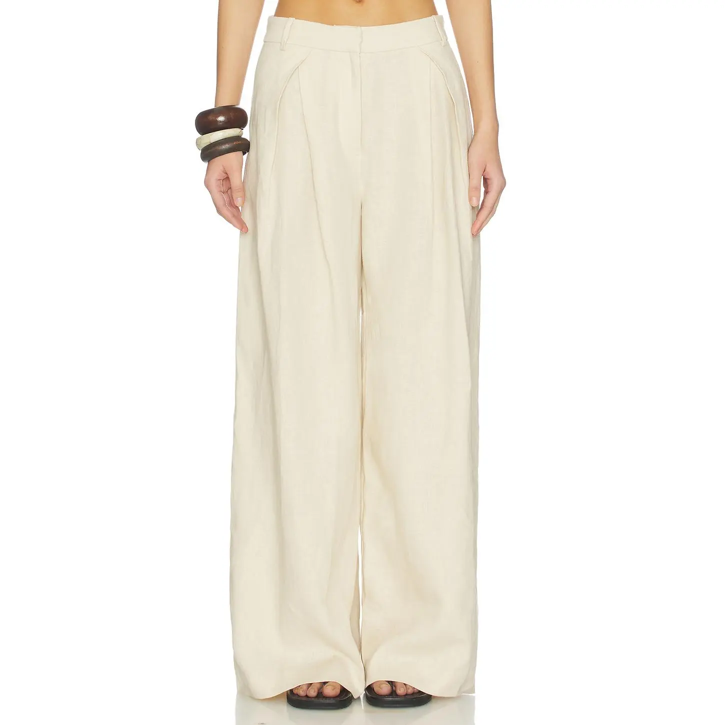 FAITHFULL THE BRAND Sofia Trouser in Panna