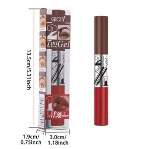 Tattoo level durability! Double ended tear off eyebrow pencil lip gloss that does not fade or deform when applied vigorously, creating a three-dimensional eyebrow and soft misty lips for mothers