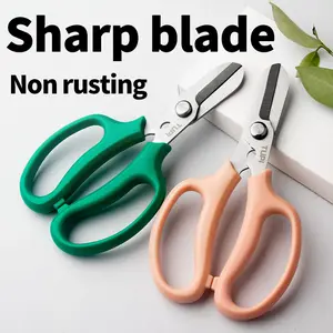 Carbon Tool Steel Gardening Scissors, Comfortable Grip, Rounded Blade for Safety, Essential for Daily Life Office Garden Use