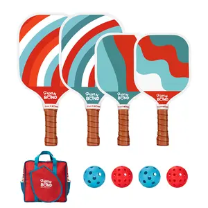 Pickleball Set for Family - 2 Adult & 2 Kid Paddles, 4 Balls & Carry Bag for Padel Tournament Play