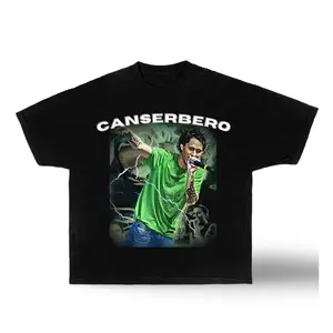 Canserbero Rapper Graphic Tee Pure Cotton Fabric Casual Street Style Crew Neck Short Sleeve T-Shirt Tops Trendy for Women for Men