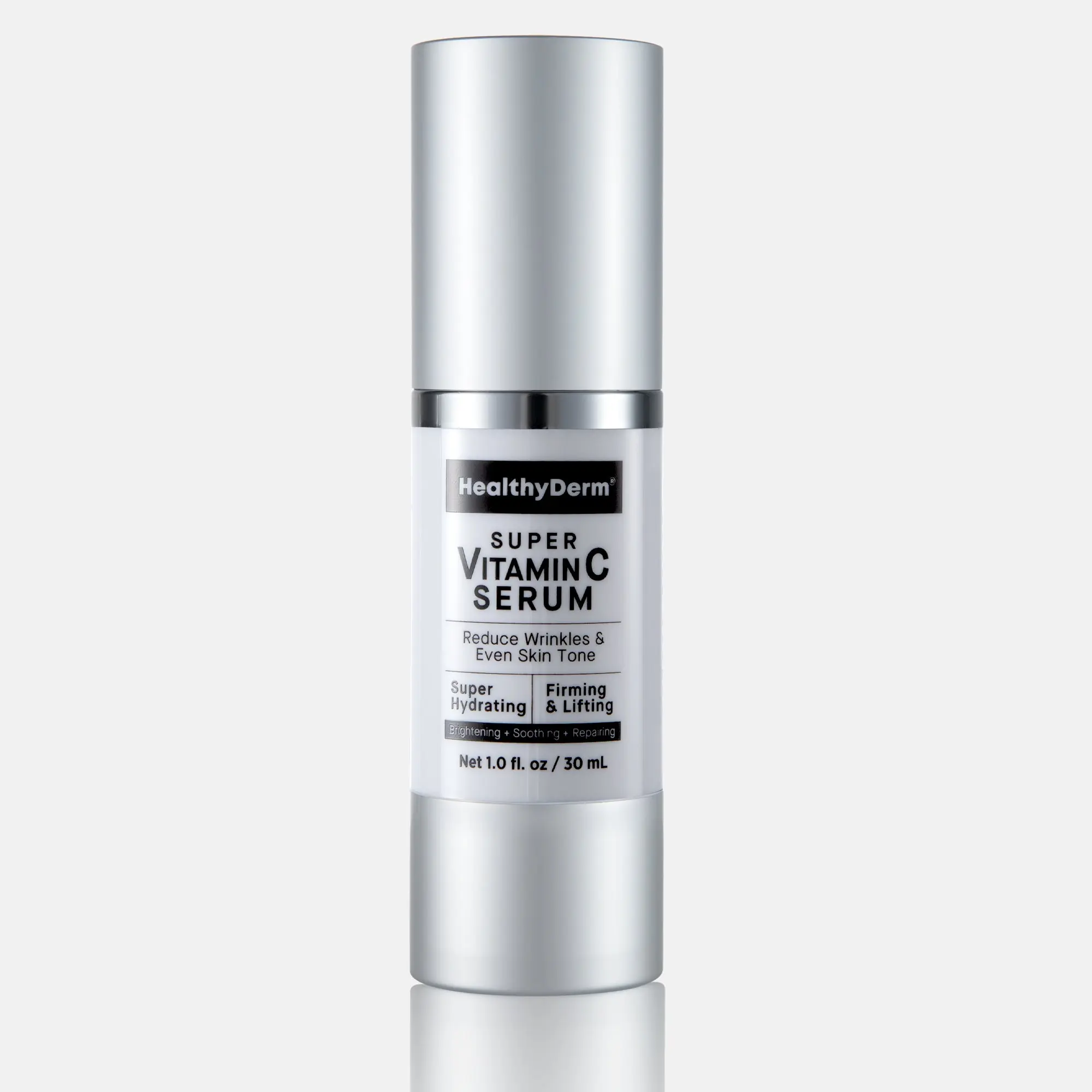 Gentle Daily Super Vitamin C Serum for Mature Skin - Hydrating, Brightening Face Serum with Hyaluronic Acid, Vitamin E, Caffeine - Fights UV Damage, Boosts Radiance, Improves Fine Lines, Dark Spots, Dullness - 1.7 fl oz