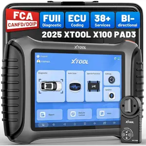 XTOOL X100 PAD3 Scan Tool & Programmer Tool with [KC100+EEPROM Adapter $350 Value Kit], All System Bidirectional OBD2 Scanner with FCA AutoAuth, 38+ Resets, ECU Coding, CAN FD & DOIP, 2 Years Update