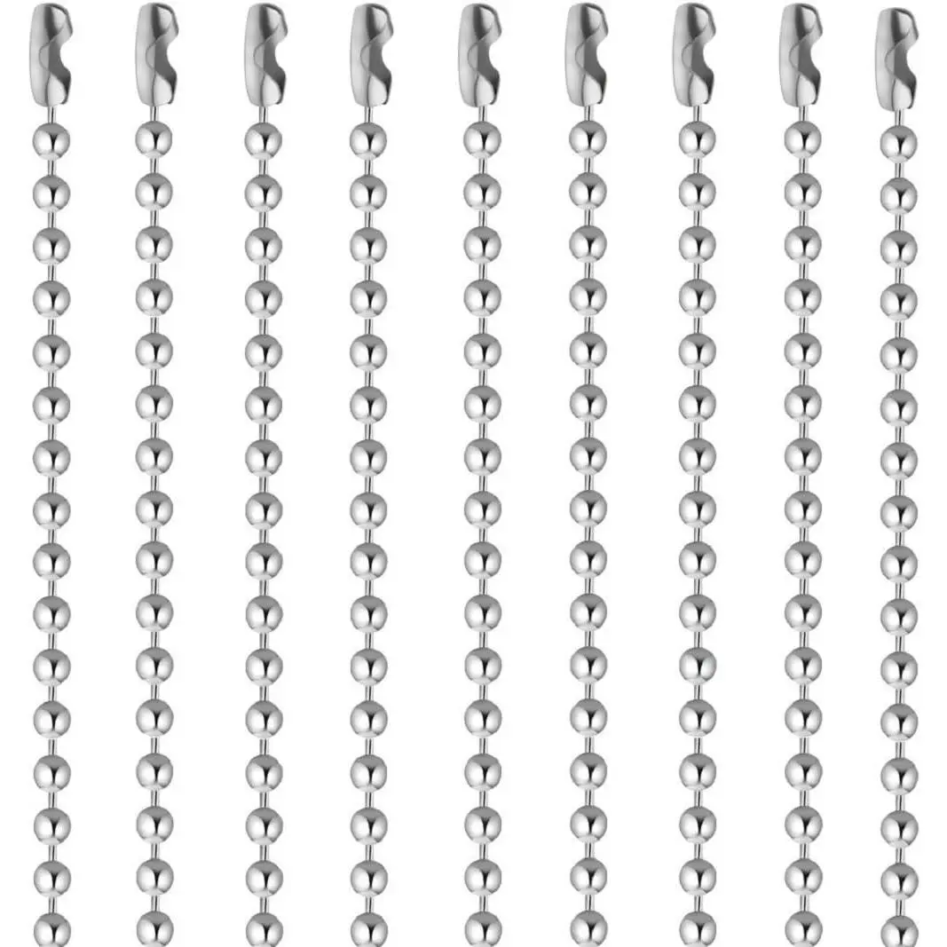 20 count Stainless Steel Bead Chain 30 Inches Ball Chain Necklaces