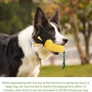 Durable Chew Bones for Teeth Cleaning & Brain Stimulation, Suitable for Medium-Large Dogs, Corn Grain Pattern Design, Interactive Chew
