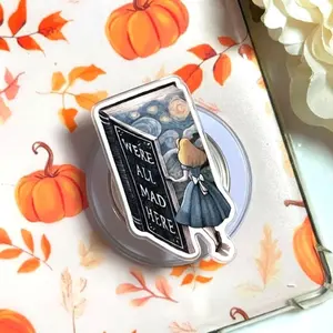 Kindle Girlie Phone Grip, Pink Coquette Aesthetic Griptok, Cute E-Reader Accessory for Book Lovers, Reading Tablet Holder with Bows, Trendy Bookish Girl Gift, Pastel Pink Phone Stand