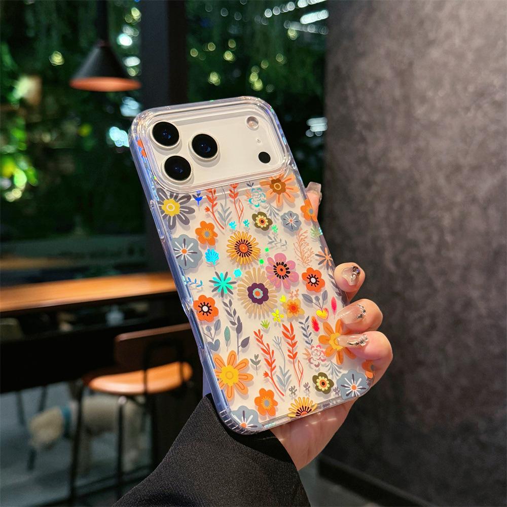 Suitable for Apple 17 phone case, new model electroplated iridescent print 17pro protective case with IMD technology