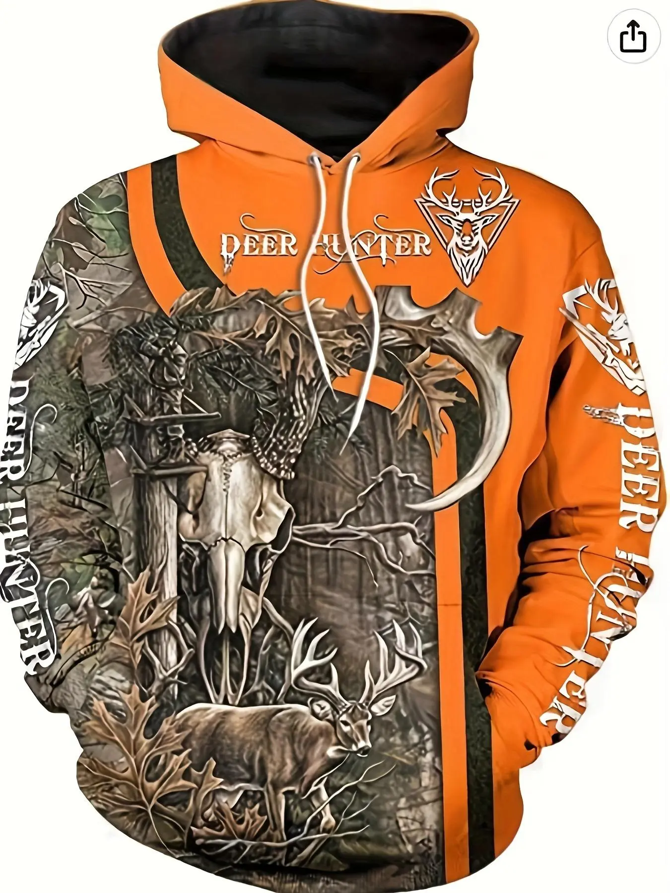Men's 3D camouflage hooded sweater, casual animal print jumper, micro-elastic, 100% polyester, regular version, knitted fabric, 210 g/m2, spring and autumn streetwear, Gothic Printed Hoodie, Hoodie Clothing Tops, Fashion Hoodies
