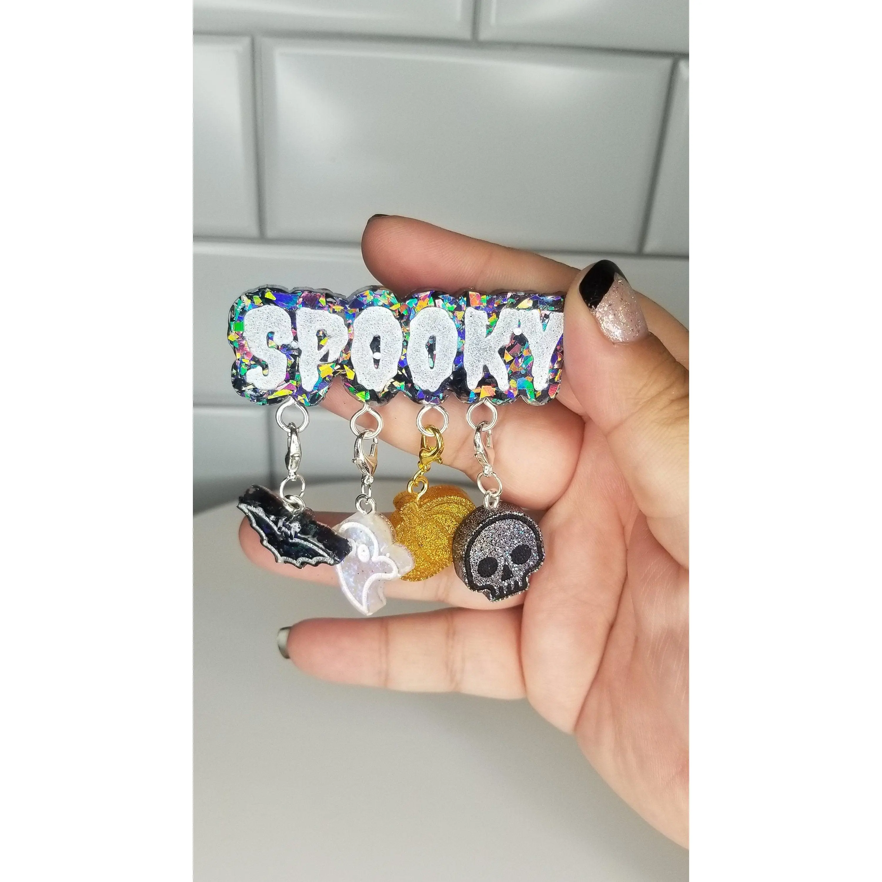 Spooky Ghoul Horror Stitch Marker Pin