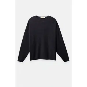 Fear of God ESSENTIALS Men's Vintage Black Waffle Knit '90s Crew Neck Sweater
