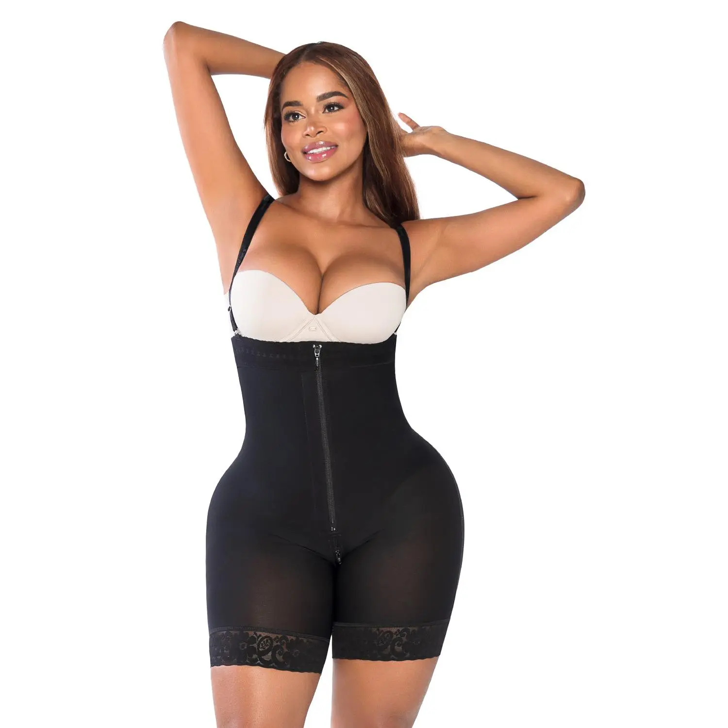 La Coqueta Ultra Invisible Strapless SMI7097 Compression Shapewear with Natural Enhancement Half-Leg