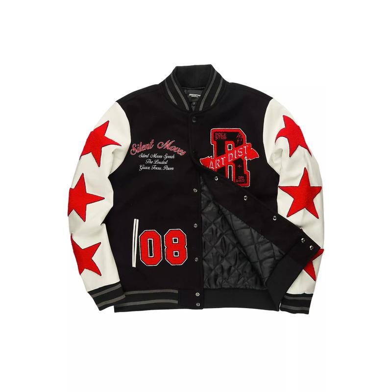 Zadok Black Varsity Jacket