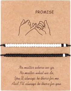 Best Friend Bracelets Couples Bracelets for 2 Matching Yin Yang His and Her Lover Bracelet Jewelry for Bff Friendship Relationship Boyfriend Girlfriend Valentines Gift