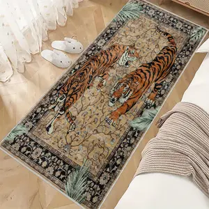 Anti-Slip Tiger Bedside Rug, Suitable for Bedroom, Hallway, Entryway, Modern Home Decor, Non-Skid Long Carpet, Home Decorative Rugs